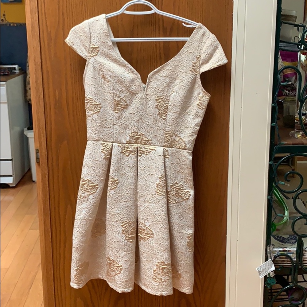 Cream & Gold Summer Dress